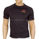 T-shirt Termoaktywny Coolmax Z Naszywką III Fighting Through Czarny Demobil DB