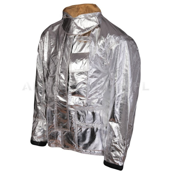Fireighter Proximity Aluminized Jacket With DRD Straps Globe GXCEL US Army Silver Genuine Surplus New