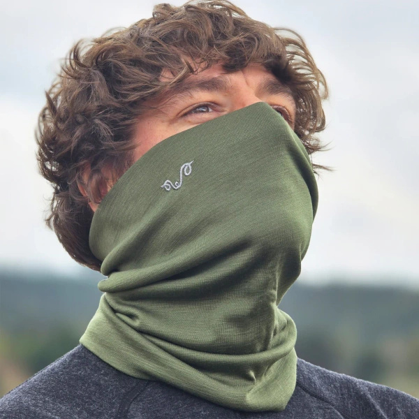 Komin Trekkingowy (100% Wełna Merino) Woolona Zielony