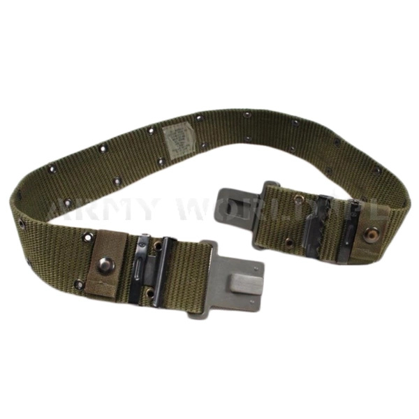 American Military Sackcloth Belt LC US Army Oliv Original Demobil 