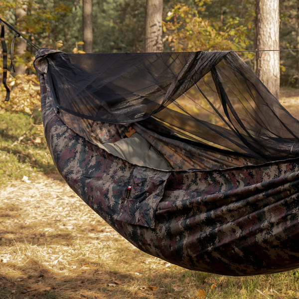Hamak Lekki Turystyczny Ważka V2 + Moskitiera Pocket TigerWood Camo