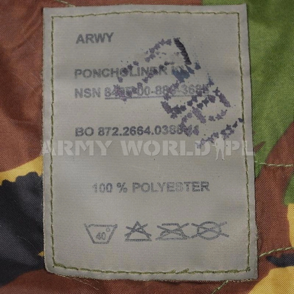 Dutch Army Blanket Deka Poncho Liner 'Woobie' DPM Genuine Military Surplus New