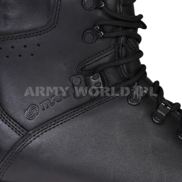 Buty Wojskowe Skórzane ITURRI Patrol Boot Czarne Oryginał Demobil BDB