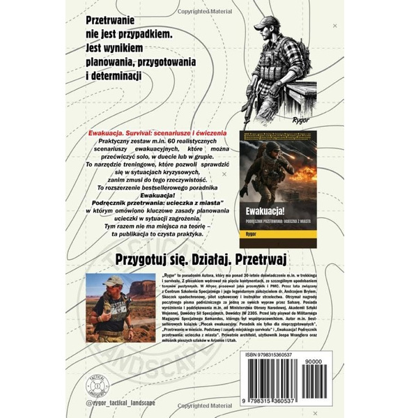 Książka „Ewakuacja. Survival – scenariusze i ćwiczenia.” Rygor