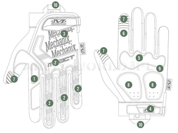 Tactical Gloves Mechanix Wear M-Pact New Model Woodland New