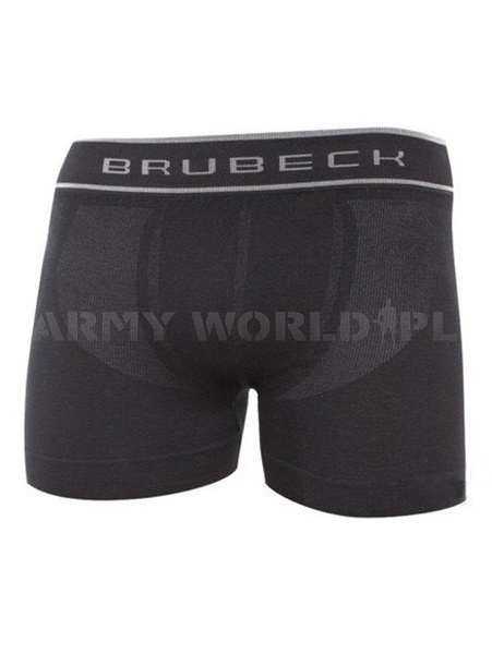  Men's Sports Boxer Shorts Swiss Cotton Brubeck Black