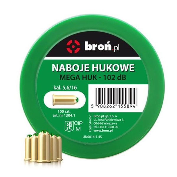 Amunicja / Naboje Hukowe Mega Huk 5,6/16 kal do 6mm 100 szt.