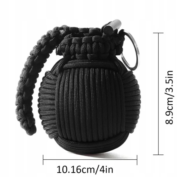 Zestaw Przetrwania Survival Kit Paracord 38w1 JB Tacticals Czarny