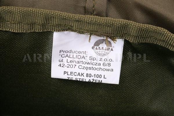 Plecak 100l Ze Stelażem Wewnętrznym 69/IWS 69/DKWS Callida Wojsk Specjalnych Olive Oryginał Nowy