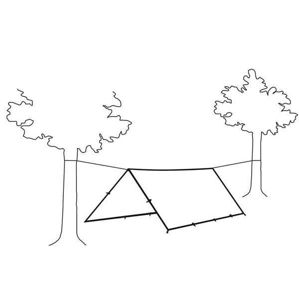 Tarp Turystyczny 3 x 3 m Robens Olive