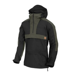 Kangaroo Anorak / Jacket WOODSMAN® Helikon-Tex Black / Taiga Green (KU-WDN-DC-0109A)