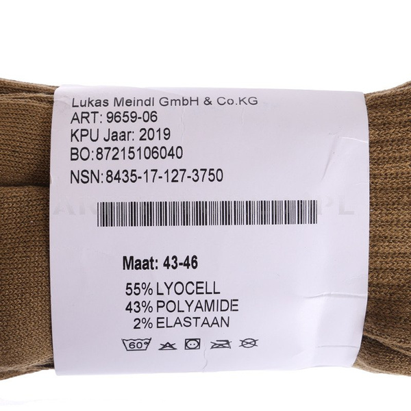 Skarpety Wojskowe Długie MEINDL Coyote Oryginał Demobil BDB