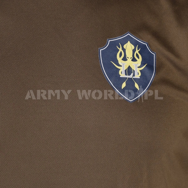 T-shirt Termoaktywny Coolmax Justcool Awdis Brązowy Oryginał Demobil BDB