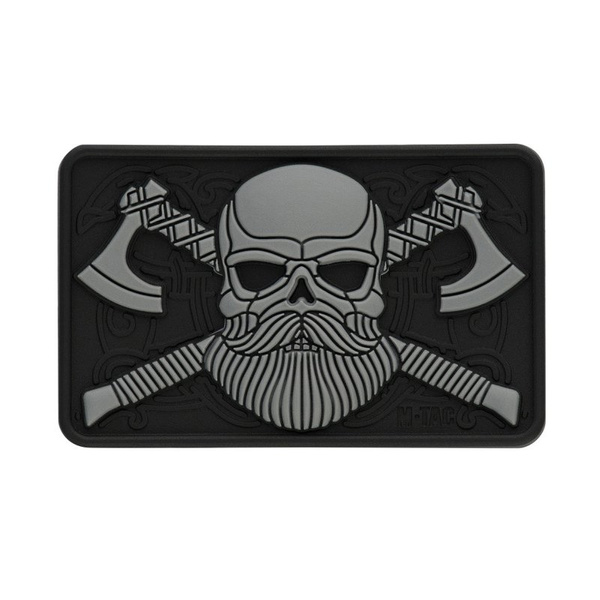 Naszywka Bearded Skull 3D PVC M-Tac Czarno / Szara (51113211)