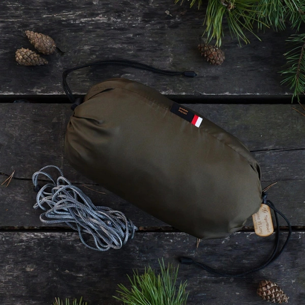 Hamak Lekki Turystyczny Ważka V1 Long + Moskitiera Double Zip TigerWood Khaki
