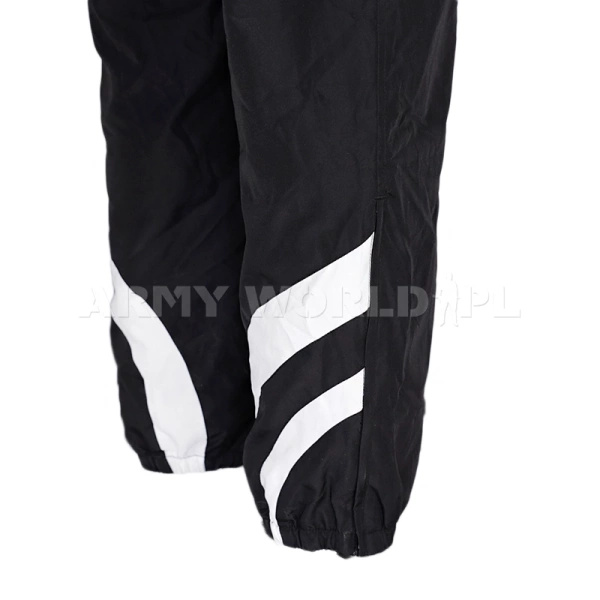 Spodnie Dresowe Erima W Paski Czarne Oryginał Demobil BDB