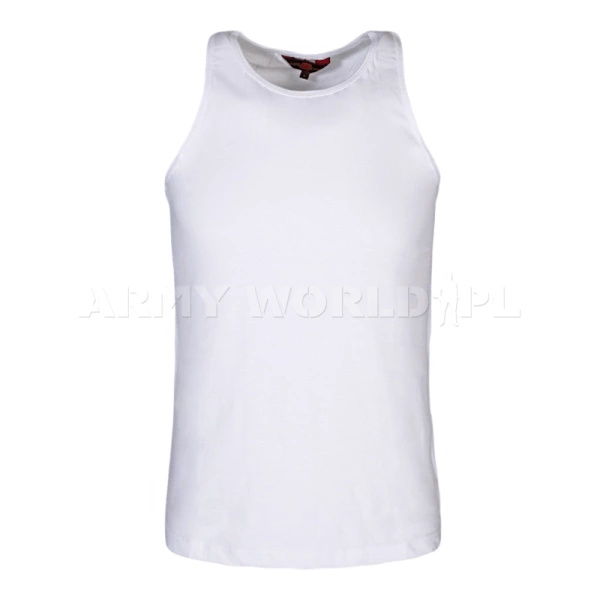 Podkoszulek Bawełniany Tank Top Bodu Gładki Life Line Biały Powystawowy