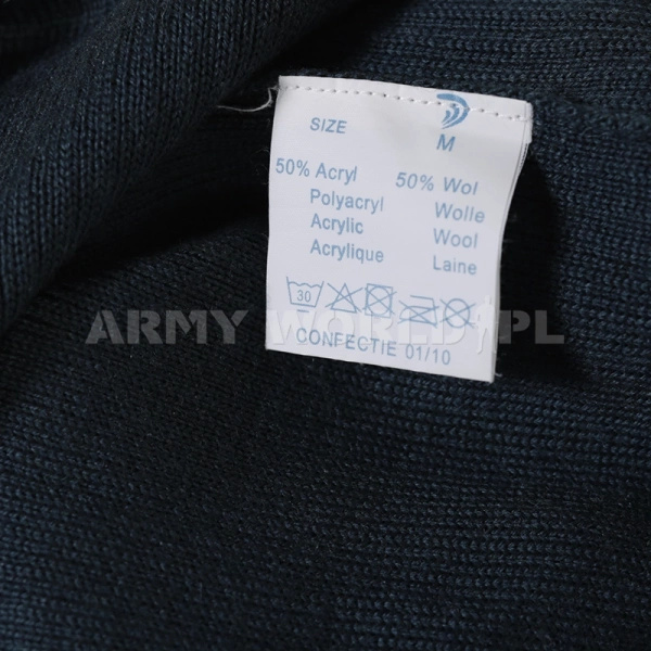 Sweter Wojskowy Z Zamkiem Vision Turkusowy Oryginał Demobil BDB