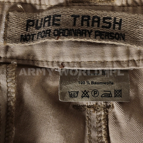 Spodnie Vintage Pure Trash MFH Kremowe Oryginał Demobil BDB