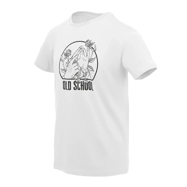T-Shirt Old School Helikon-Tex Biały (TS-OLS-CO-20)