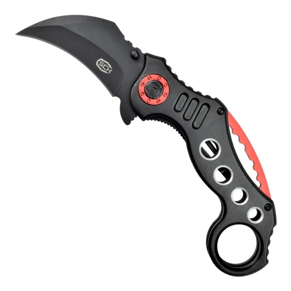 Nóż SCK Steel Claw Knives Karambit K29 Czarno / Czerwony (CC-CW-K29)