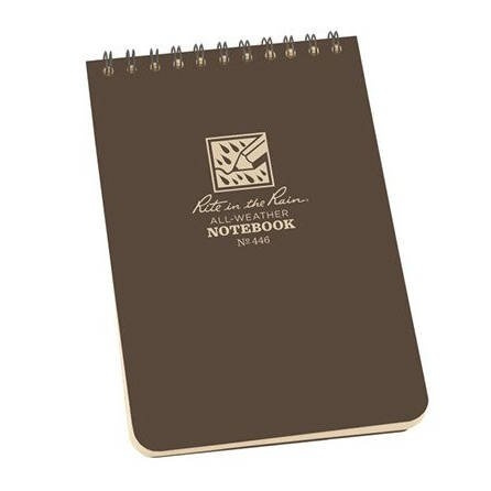 All-Weather Notebook Rite in the Rain 4 x 6" N°446 Flat Dark Earth New