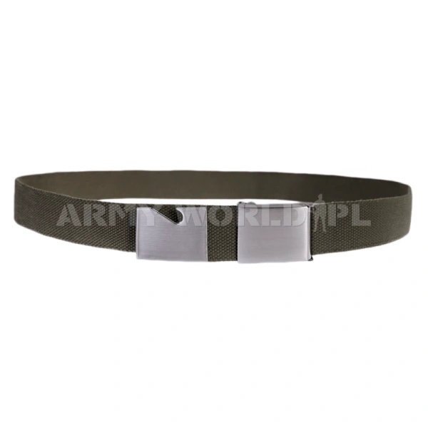 Pas Parciany Wojskowy Srebrna Klamra Olive Oryginał Nowy