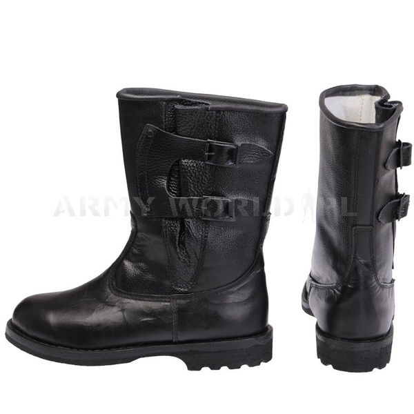 Jackboots 'Skutery' Police Leather Black Czarne 