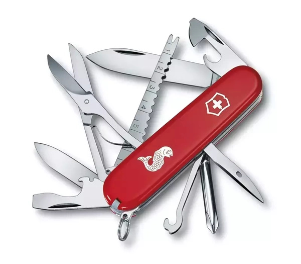 Pocket Knife Victorinox Fisherman 91 mm Red New