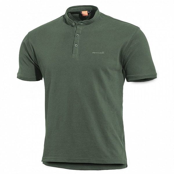 T-shirt Levantes Henley Pentagon Camo Green