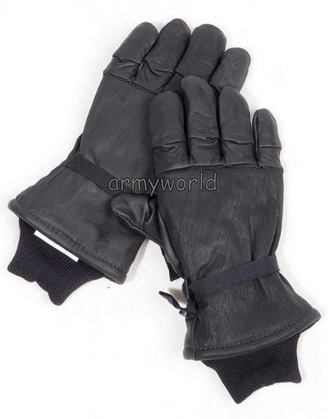 Leather Gloves US Army Intermediate Cold/ Wet Black Original Used