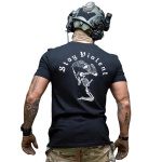 T-Shirt Stay Violent Brothers In Arms Czarny