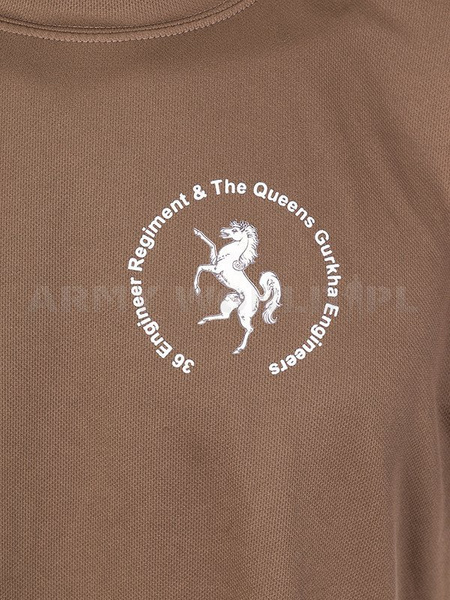 Thermoactive T-shirt Coolmax With Print Brown Original Used