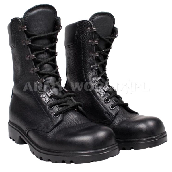 Buty Wojskowe Holenderskie Starszy Model Czarne Oryginał Nowe 