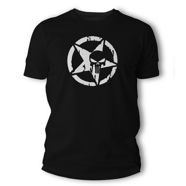 T-Shirt Military Punisher TigerWood Czarny