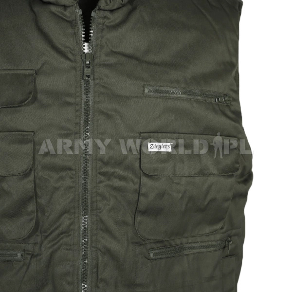 Bezrękawnik Vest Ziegler's Z Kieszeniami Olive Powystawowy