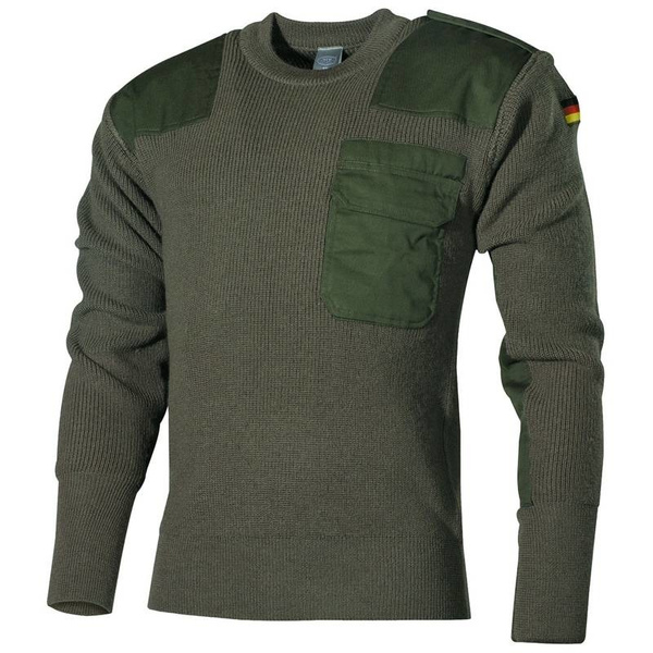 Sweter Bundeswehr Z Kieszenią Wełniany MFH Olive (05021B)