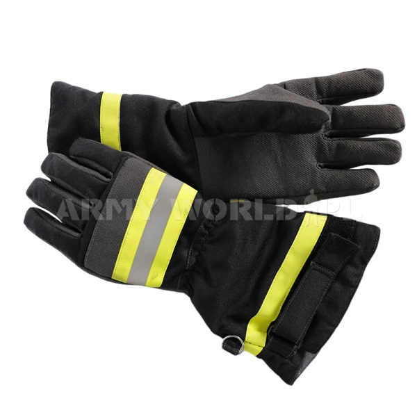 Rękawice Wojskowe Strażackie Lion BW Seiz Czarne Oryginał Demobil DB