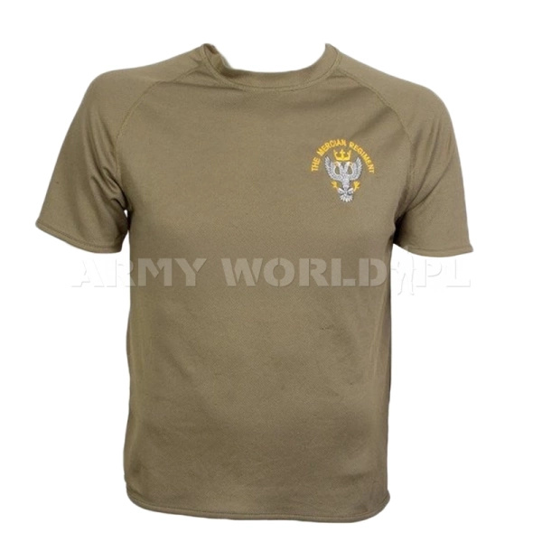 T-shirt Termoaktywny Coolmax Z Naszywką The Mercian Regiment Olive Demobil DB