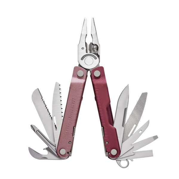 Multitool Leatherman® Rebar Heathered Cranberry + Futerał (833317)