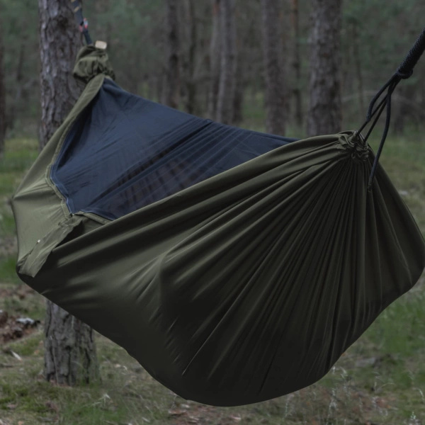 Hamak Lekki Turystyczny Ważka V1 Long + Moskitiera TigerWood Khaki