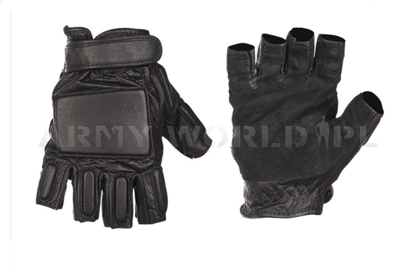 Military Tactical Gloves SWAT Type Without Fingers Black Mil-tec New
