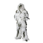 Ghillie Suit Snow Shirt + Trousers + Hat + Weapon Cover - Masking Set For Hunter / Sniper (KP-GHL-PO-20)