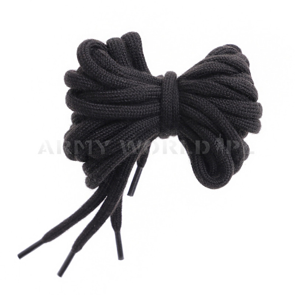 Sznurowadła Wojskowe Bundeswehr Grube Czarne Oryginał Nowe