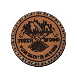 Naszywka Skórzana Two Axes Tigerwood Jasno Brązowa 