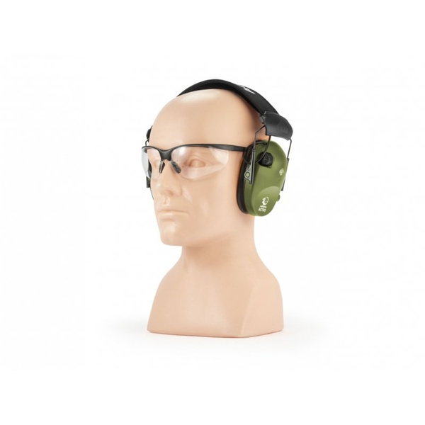 Ochronniki Słuchu RealHunter Active PRO Olive + Okulary RealHunter