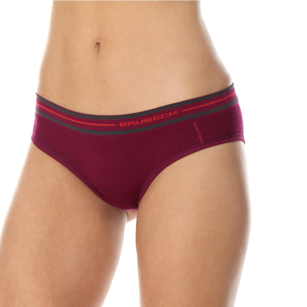 Majtki Damskie Hipster Active Wool Brubeck Śliwkowe (HI1019W)