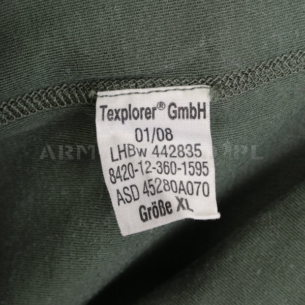 Flame-retendant shirt Texplorer Bundeswehr 100% Aramid Oliv Demobil SecondHand