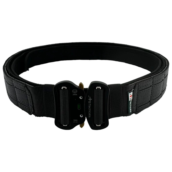 JB Tacticals Laser Cut Molle Tactical Belt with Inner Belt Black