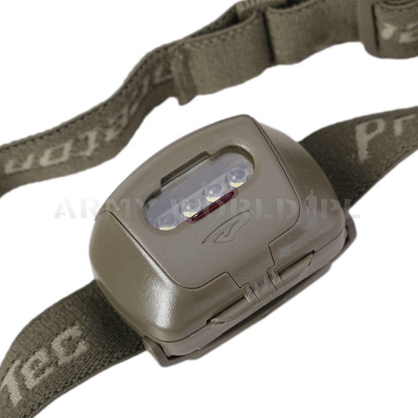 Latarka Czołowa Wojskowa Princeton Tec QUAD Zielony Filtr Olive Oryginał Demobil DB